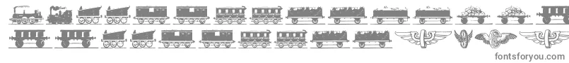 Eisenbahn Font – Gray Fonts on White Background