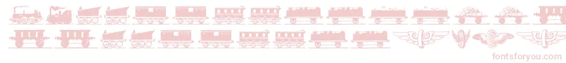Eisenbahn-fontti – vaaleanpunaiset fontit