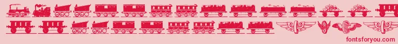 Eisenbahn Font – Red Fonts on Pink Background