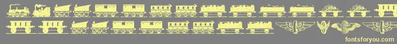 Eisenbahn Font – Yellow Fonts on Gray Background