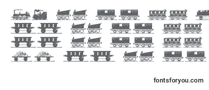 Überblick über die Schriftart Eisenbahn