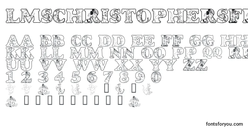 Czcionka LmsChristophersFriends – alfabet, cyfry, specjalne znaki