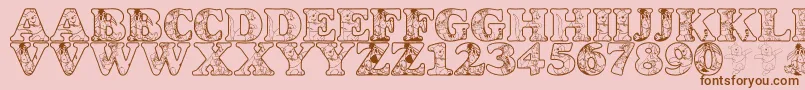 LmsChristophersFriends Font – Brown Fonts on Pink Background