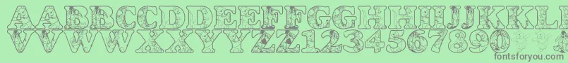 LmsChristophersFriends Font – Gray Fonts on Green Background