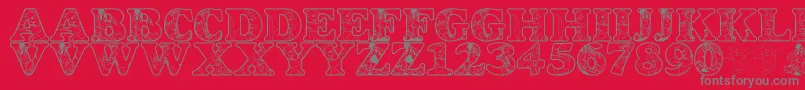 LmsChristophersFriends Font – Gray Fonts on Red Background