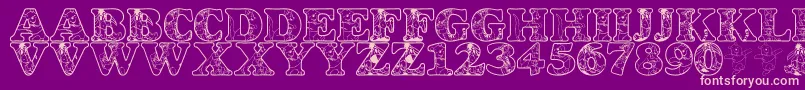 LmsChristophersFriends Font – Pink Fonts on Purple Background