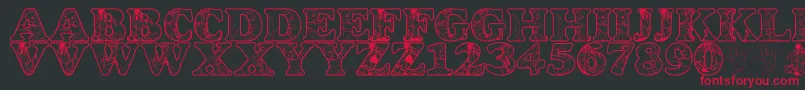 LmsChristophersFriends Font – Red Fonts on Black Background