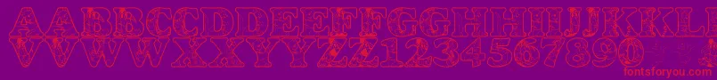 LmsChristophersFriends Font – Red Fonts on Purple Background