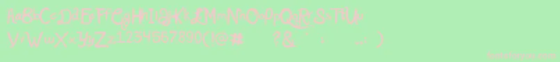 Kberry-Schriftart – Rosa Schriften auf grünem Hintergrund