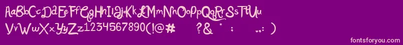 Kberry Font – Pink Fonts on Purple Background