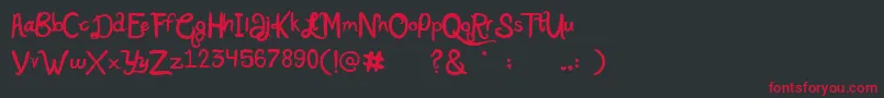 Kberry Font – Red Fonts on Black Background