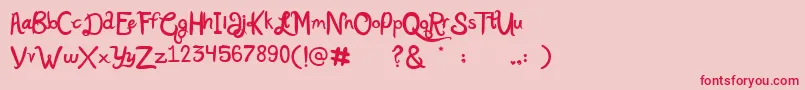 Kberry Font – Red Fonts on Pink Background