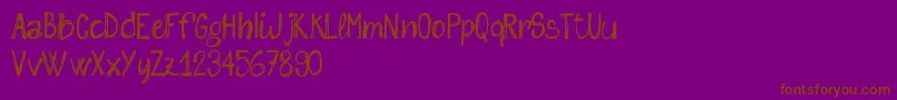 SketchMeFreeVersion Font – Brown Fonts on Purple Background