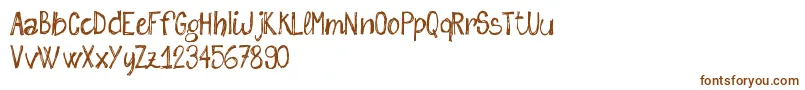 Шрифт SketchMeFreeVersion – коричневые шрифты на белом фоне