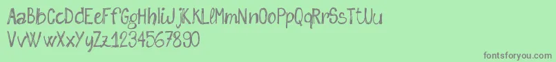 SketchMeFreeVersion-Schriftart – Graue Schriften auf grünem Hintergrund