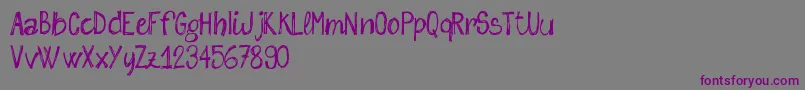 SketchMeFreeVersion-fontti – violetit fontit harmaalla taustalla