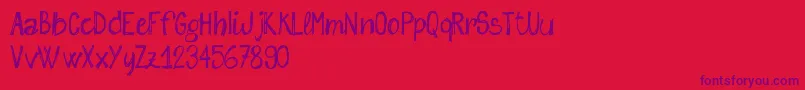 SketchMeFreeVersion Font – Purple Fonts on Red Background