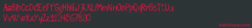 SketchMeFreeVersion Font – Red Fonts on Black Background