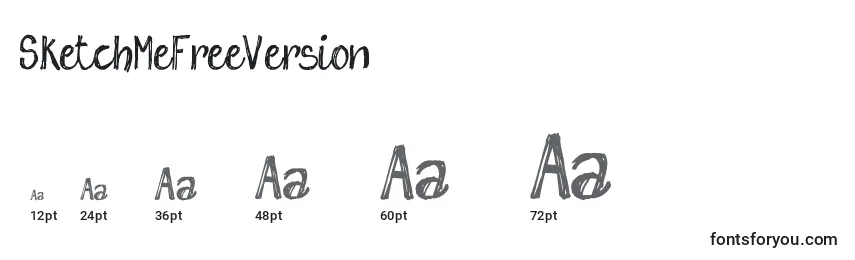 Размеры шрифта SketchMeFreeVersion