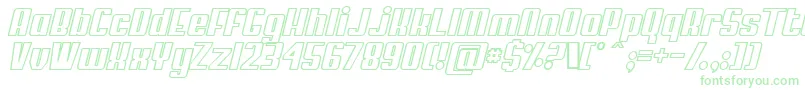 MyPumaObliqueOutlined Font – Green Fonts