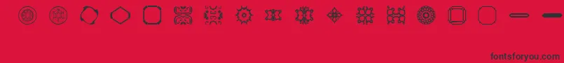 BrNouveauRamblings2 Font – Black Fonts on Red Background