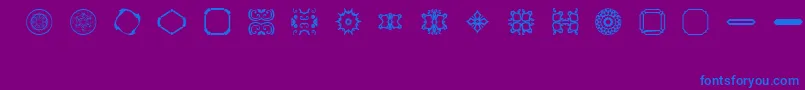 BrNouveauRamblings2-Schriftart – Blaue Schriften auf violettem Hintergrund