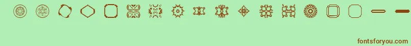 Шрифт BrNouveauRamblings2 – коричневые шрифты на зелёном фоне