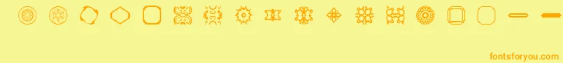 BrNouveauRamblings2 Font – Orange Fonts on Yellow Background