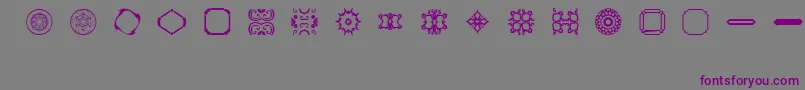 フォントBrNouveauRamblings2 – 紫色のフォント、灰色の背景