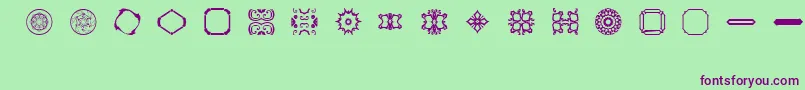 BrNouveauRamblings2-Schriftart – Violette Schriften auf grünem Hintergrund