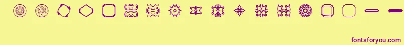 BrNouveauRamblings2 Font – Purple Fonts on Yellow Background