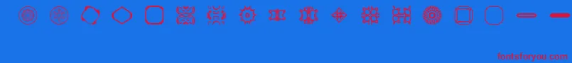 BrNouveauRamblings2 Font – Red Fonts on Blue Background