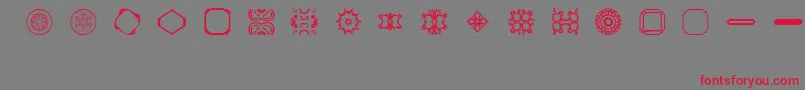 BrNouveauRamblings2 Font – Red Fonts on Gray Background