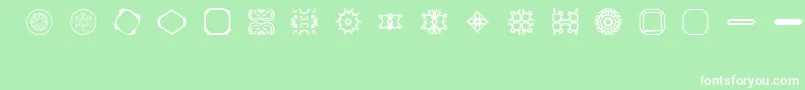 BrNouveauRamblings2 Font – White Fonts on Green Background