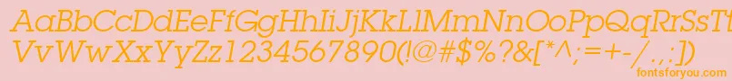 TorrentGraphicSsiItalic Font – Orange Fonts on Pink Background