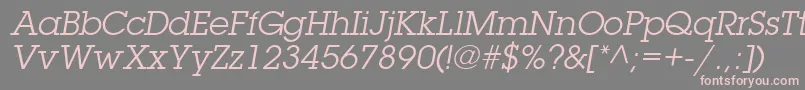 TorrentGraphicSsiItalic Font – Pink Fonts on Gray Background