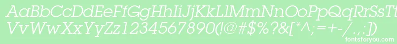 TorrentGraphicSsiItalic Font – White Fonts on Green Background