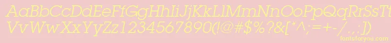 TorrentGraphicSsiItalic Font – Yellow Fonts on Pink Background