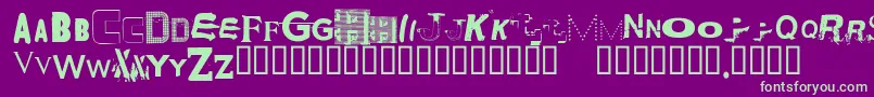 NycabcRegular Font – Green Fonts on Purple Background