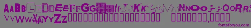 NycabcRegular Font – Purple Fonts on Gray Background