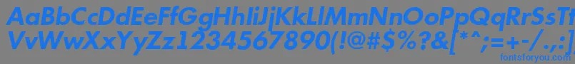 AFuturicabsBolditalic Font – Blue Fonts on Gray Background