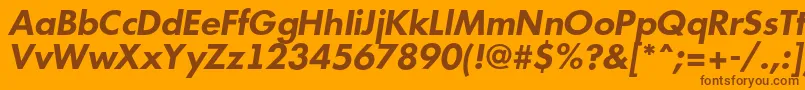 AFuturicabsBolditalic Font – Brown Fonts on Orange Background