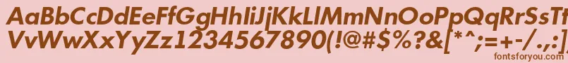 AFuturicabsBolditalic Font – Brown Fonts on Pink Background