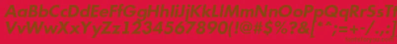 AFuturicabsBolditalic Font – Brown Fonts on Red Background