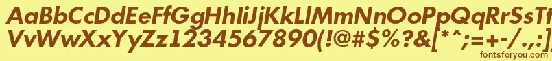 AFuturicabsBolditalic Font – Brown Fonts on Yellow Background