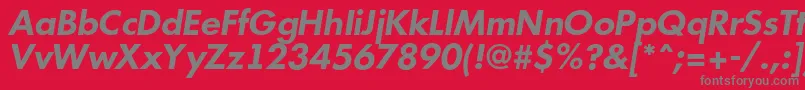 AFuturicabsBolditalic-Schriftart – Graue Schriften auf rotem Hintergrund