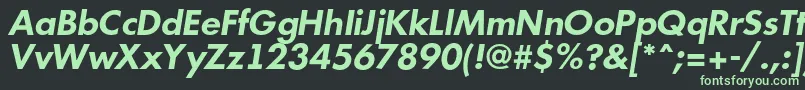AFuturicabsBolditalic Font – Green Fonts on Black Background
