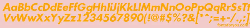 AFuturicabsBolditalic Font – Orange Fonts on Pink Background
