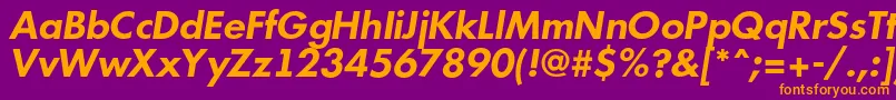 AFuturicabsBolditalic Font – Orange Fonts on Purple Background