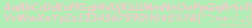 AFuturicabsBolditalic Font – Pink Fonts on Green Background